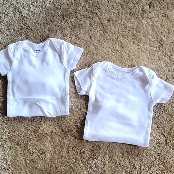 2 White Bodysuit/Onsies - Picture 1 of 3